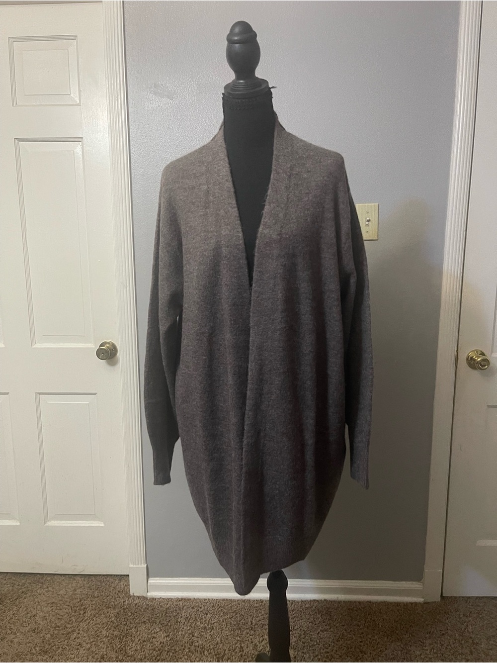 H&M Oversized Open-Front Cardigan - Brownish